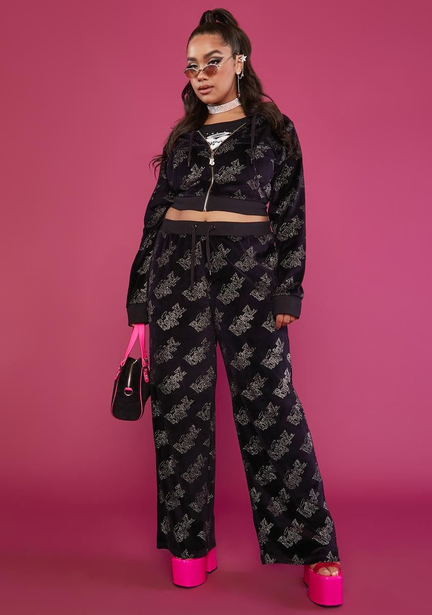 Plus Time To Shine Velour Track Jacket sold by Dolls Kill product image thumbnail 3