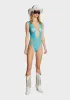 Bombshell Beauty Fishnet Bodysuit - Blue sold by Dolls Kill