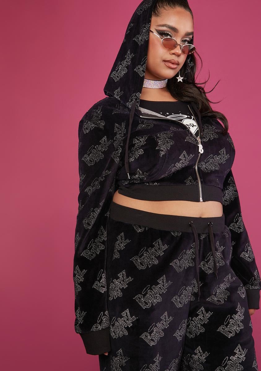 Plus Time To Shine Velour Track Jacket sold by Dolls Kill product image thumbnail 2