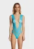 Bombshell Beauty Fishnet Bodysuit - Blue sold by Dolls Kill