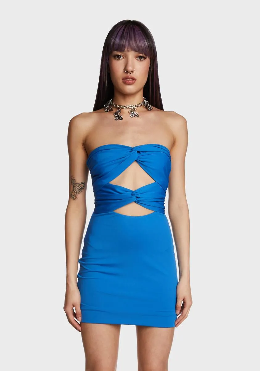 Too Aware Mini Dress - Blue sold by Dolls Kill