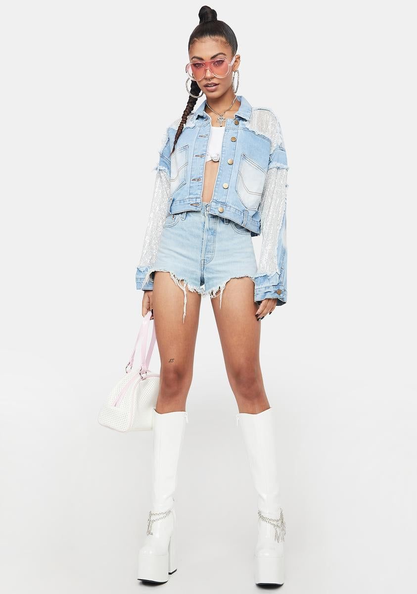 After Hours Denim Jacket sold by Dolls Kill product image thumbnail 3