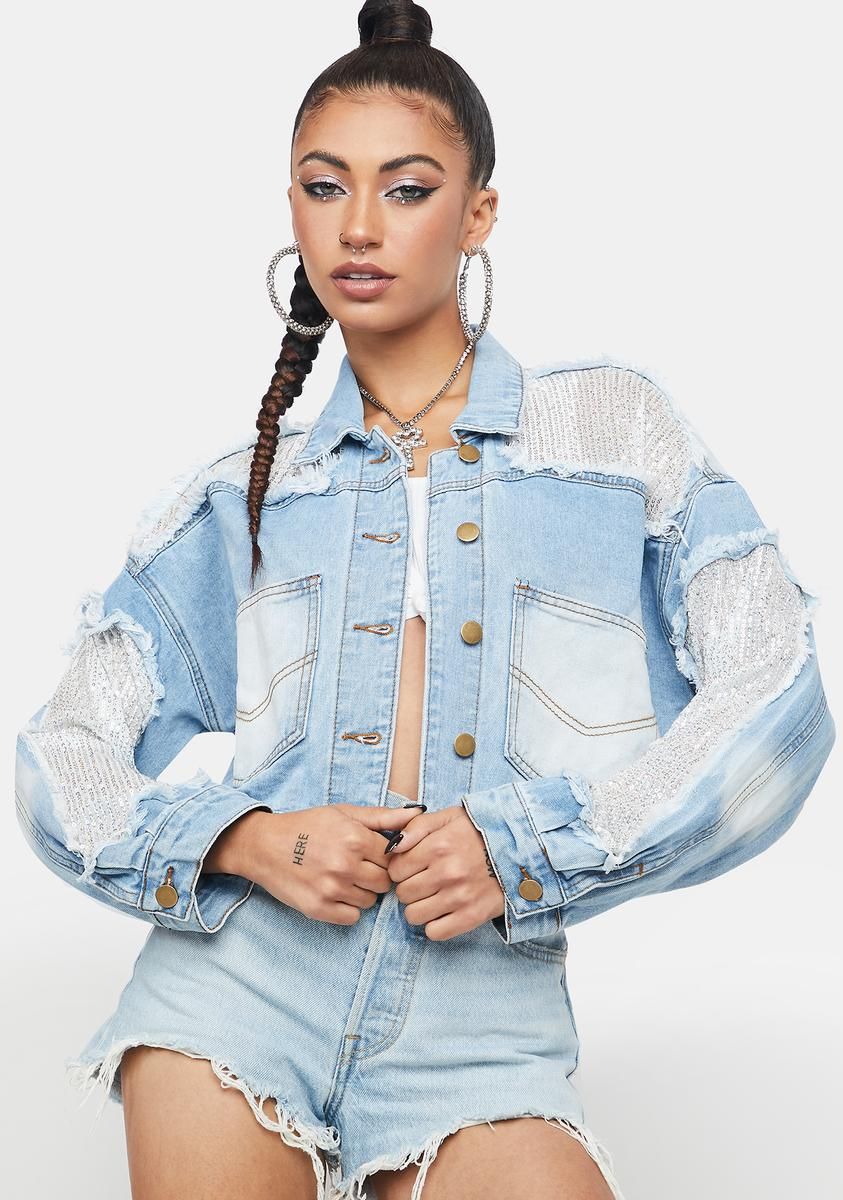 After Hours Denim Jacket sold by Dolls Kill