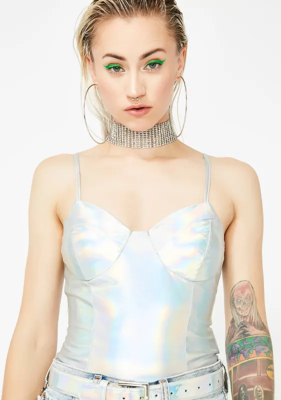 Cosmic Tease Hologram Bustier sold by Dolls Kill