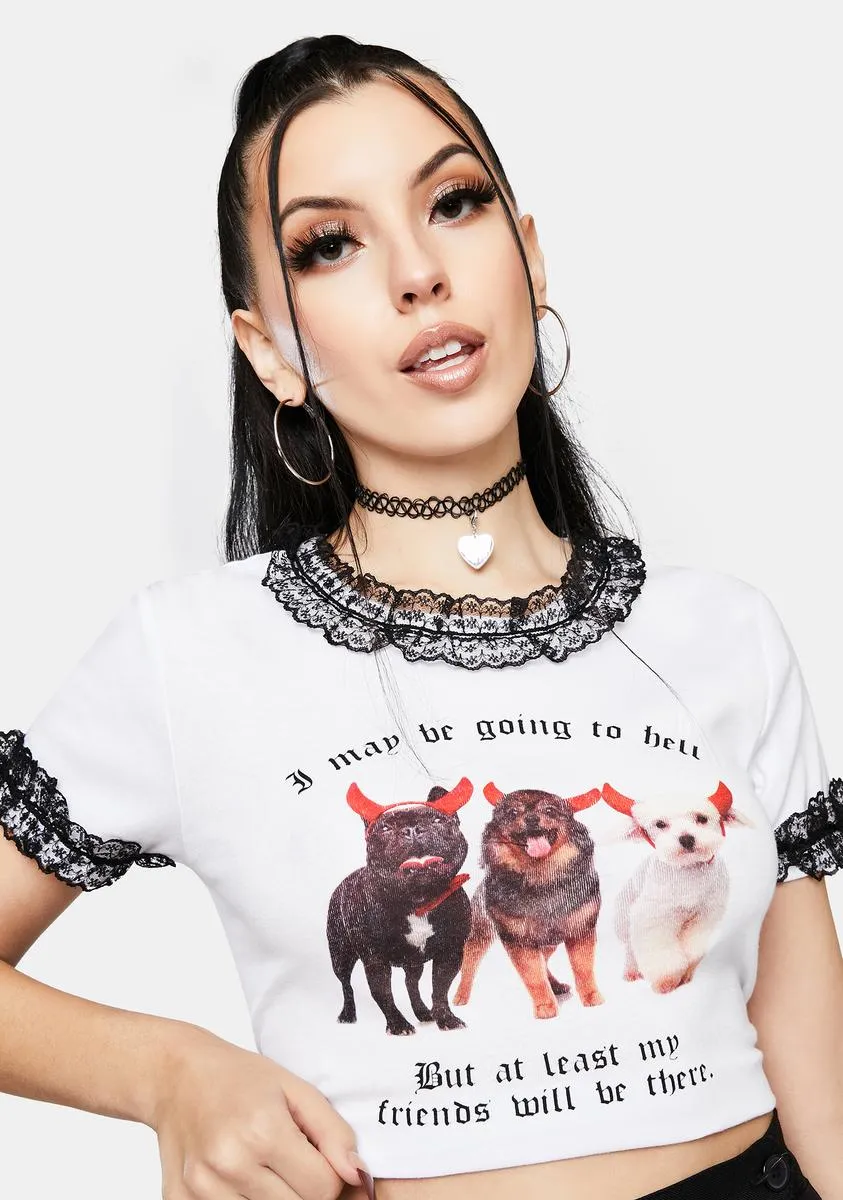 Devil Pup Crop Top sold by Dolls Kill
