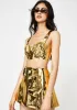 Golden Runner Mini Skirt sold by Dolls Kill