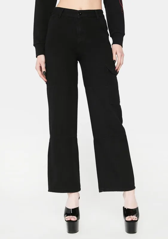 Forever Wild Side Wide Leg Jeans sold by Dolls Kill