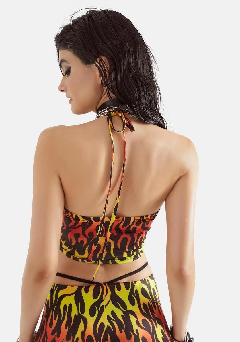 Playing With Fire Halter Top sold by Dolls Kill product image thumbnail 4