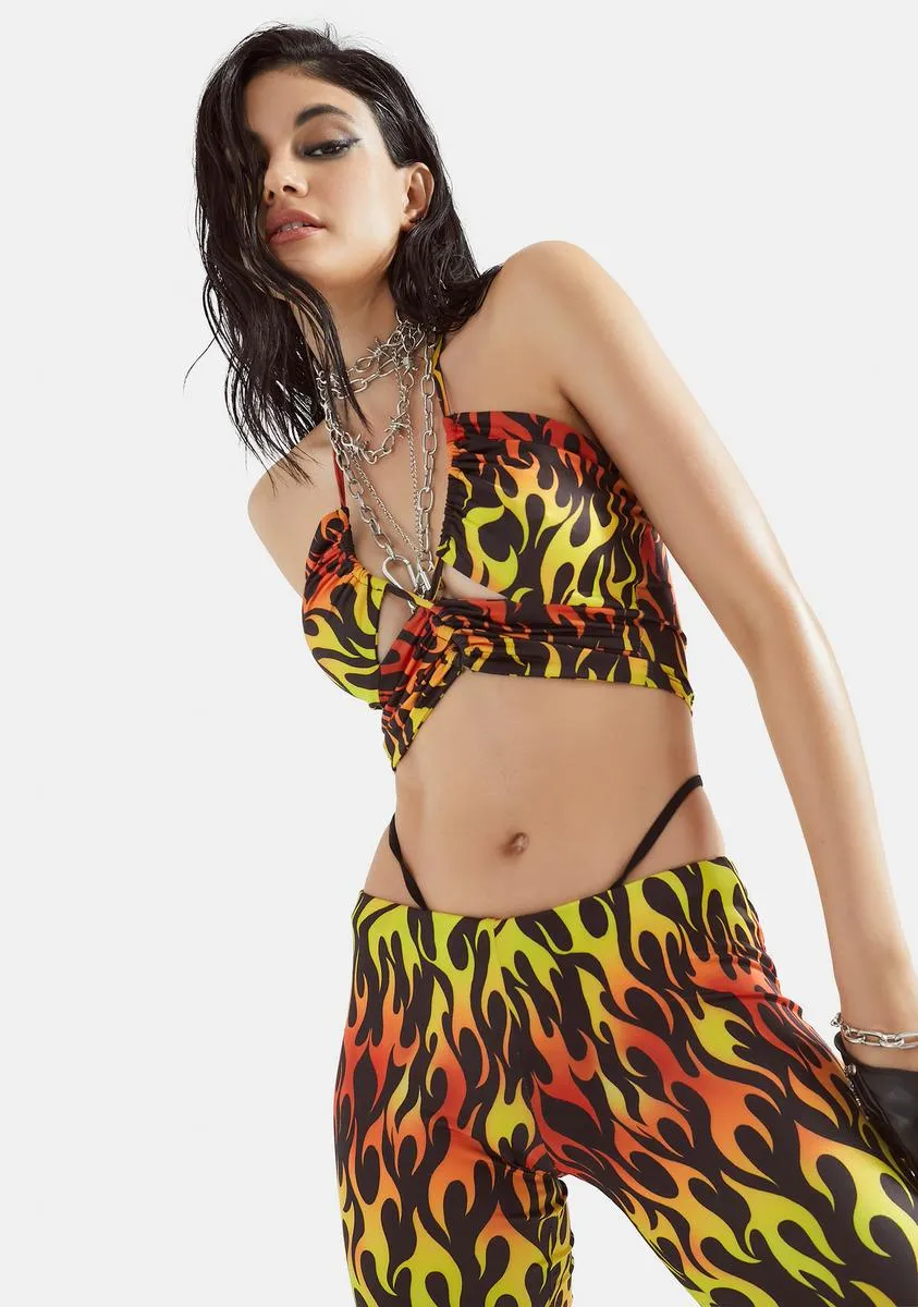 Playing With Fire Halter Top sold by Dolls Kill