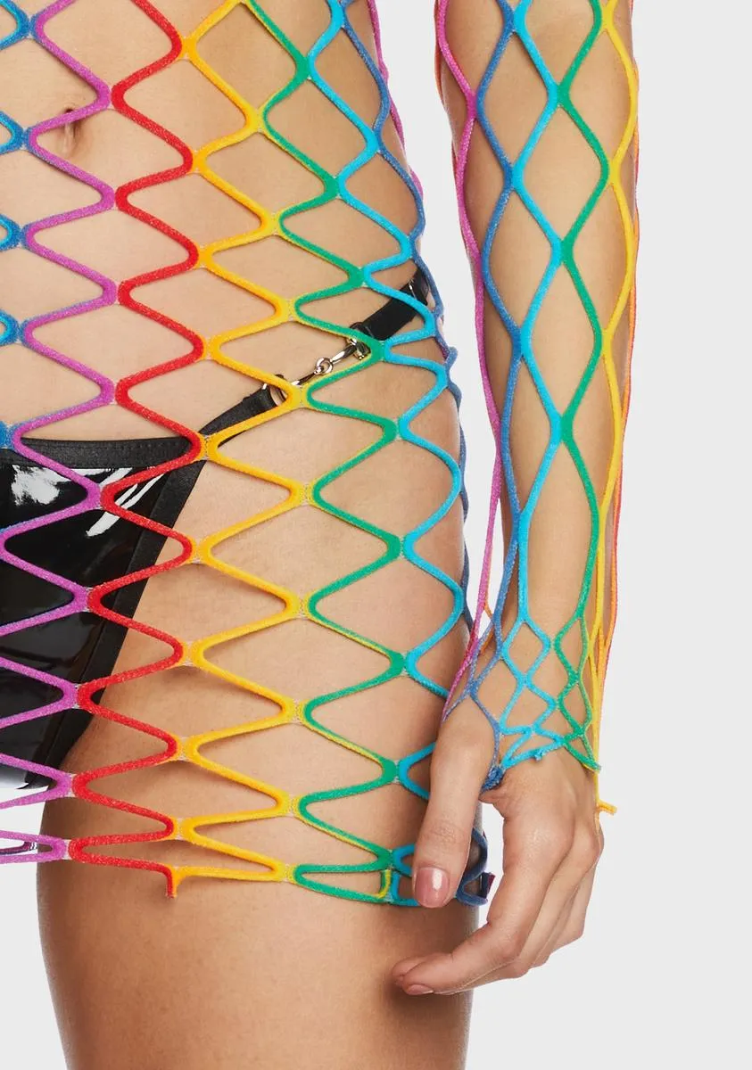 Trippy Hype Fishnet Bodystocking sold by Dolls Kill product image thumbnail 2