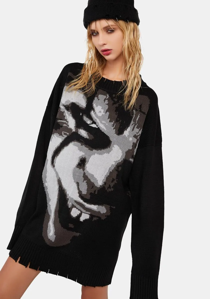 Evil Tricks Intarsia Sweater sold by Dolls Kill product image thumbnail 2
