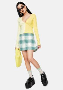 Twiggy Green Skirt sold by Dolls Kill
