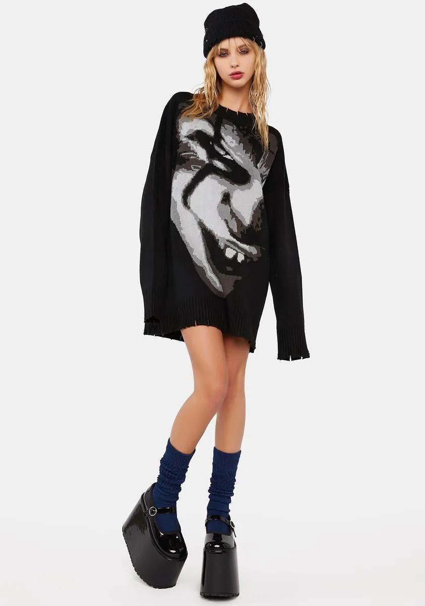 Evil Tricks Intarsia Sweater sold by Dolls Kill product image thumbnail 3