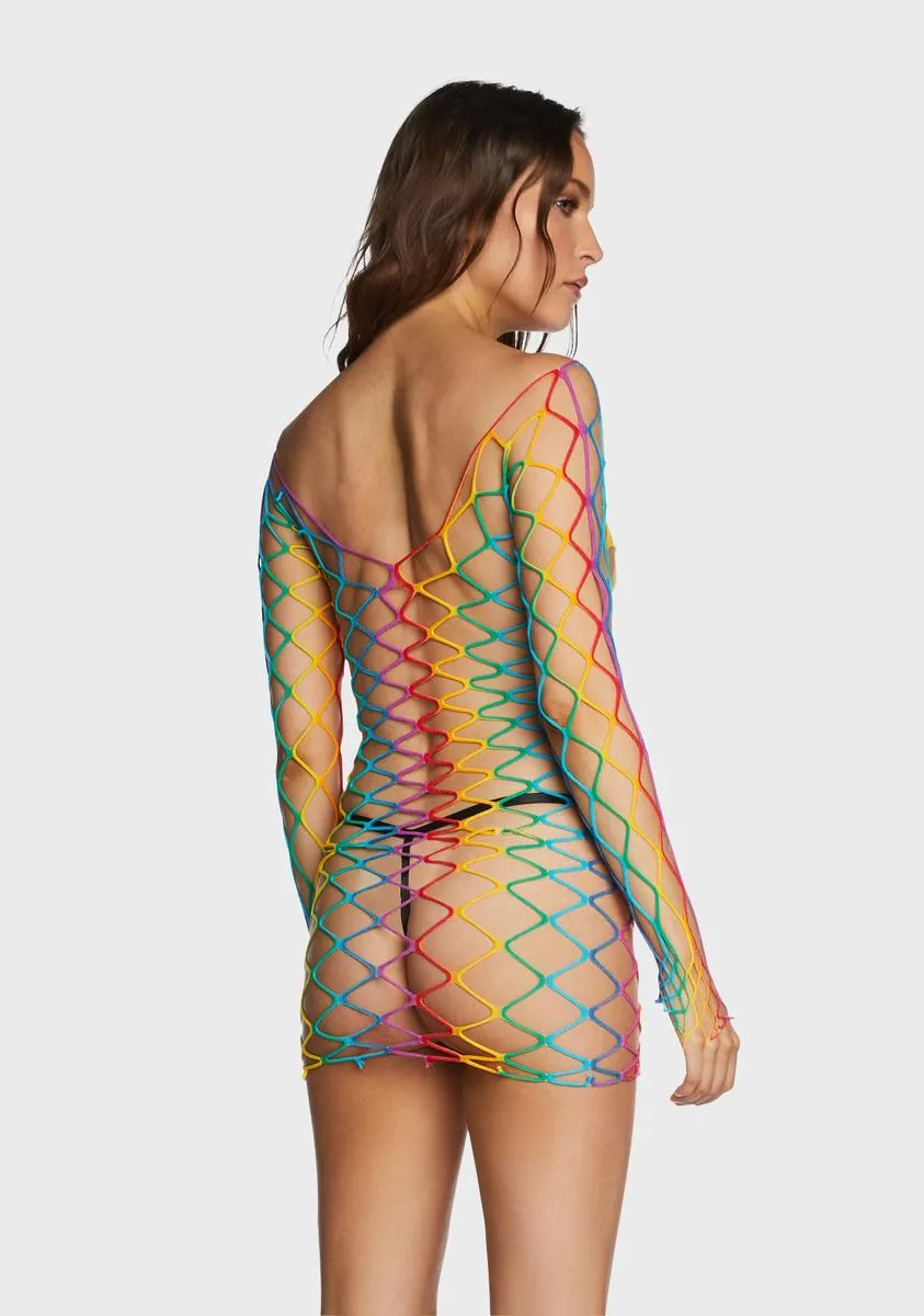 Trippy Hype Fishnet Bodystocking sold by Dolls Kill product image thumbnail 4