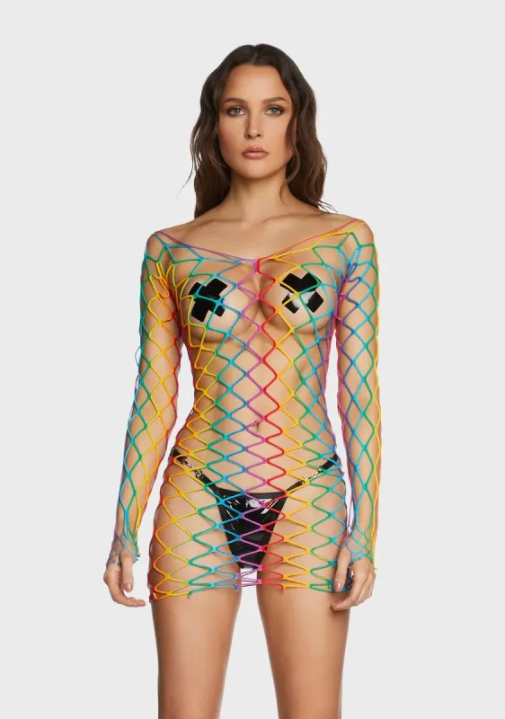 Trippy Hype Fishnet Bodystocking sold by Dolls Kill
