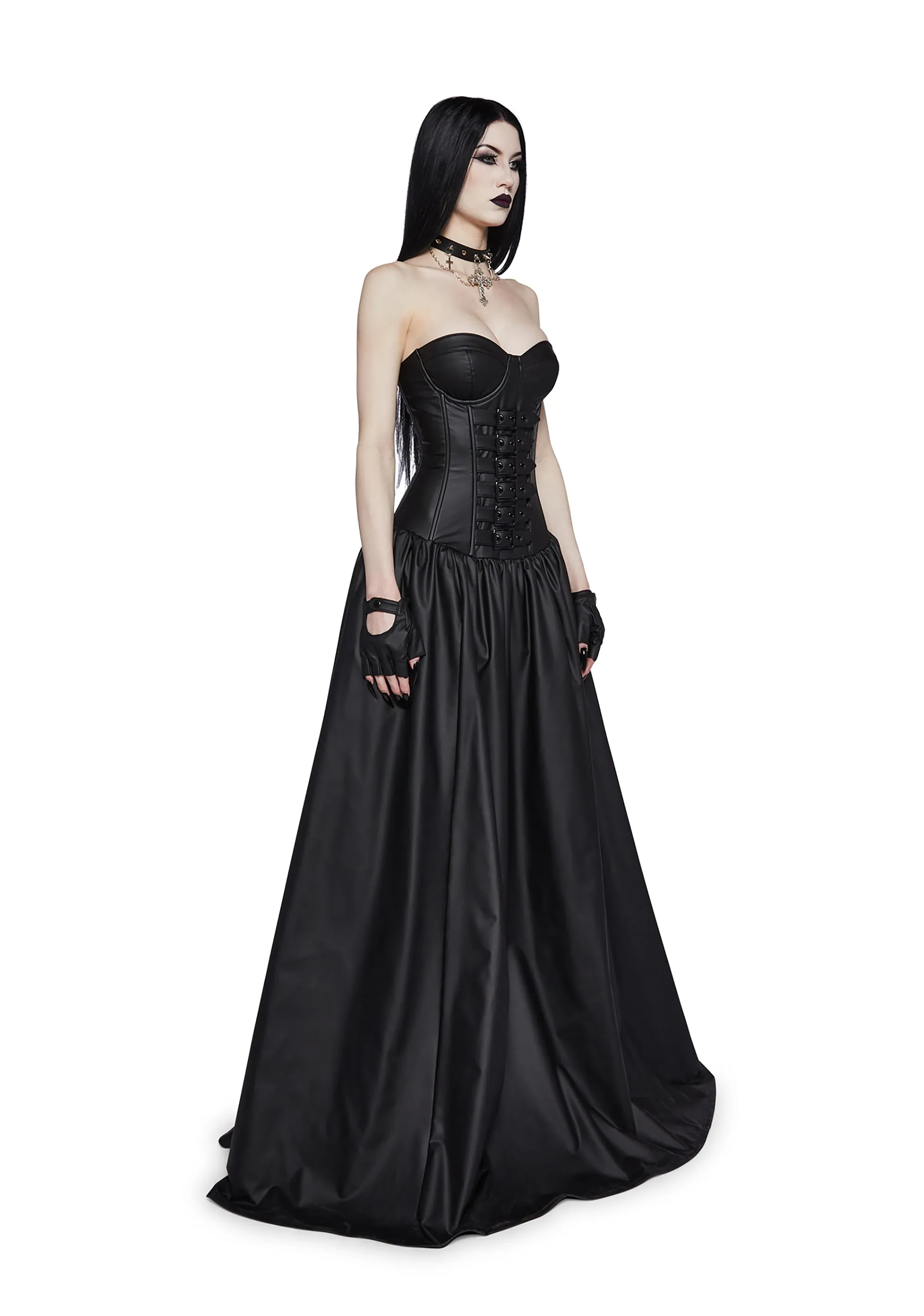 Thief Of Hearts Ball Gown And Gloves Set sold by Dolls Kill product image thumbnail 3
