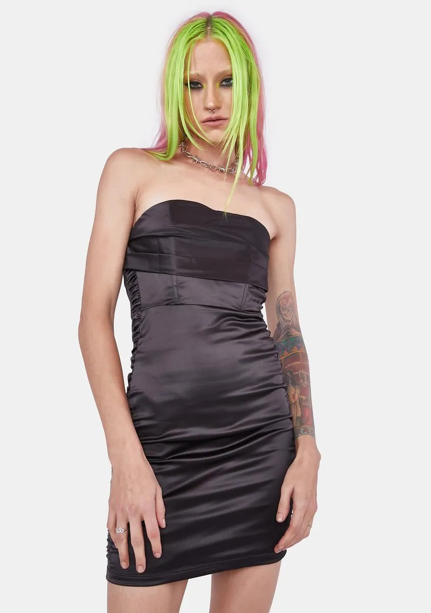 Midnight Club Dreams Satin Mini Dress sold by Dolls Kill