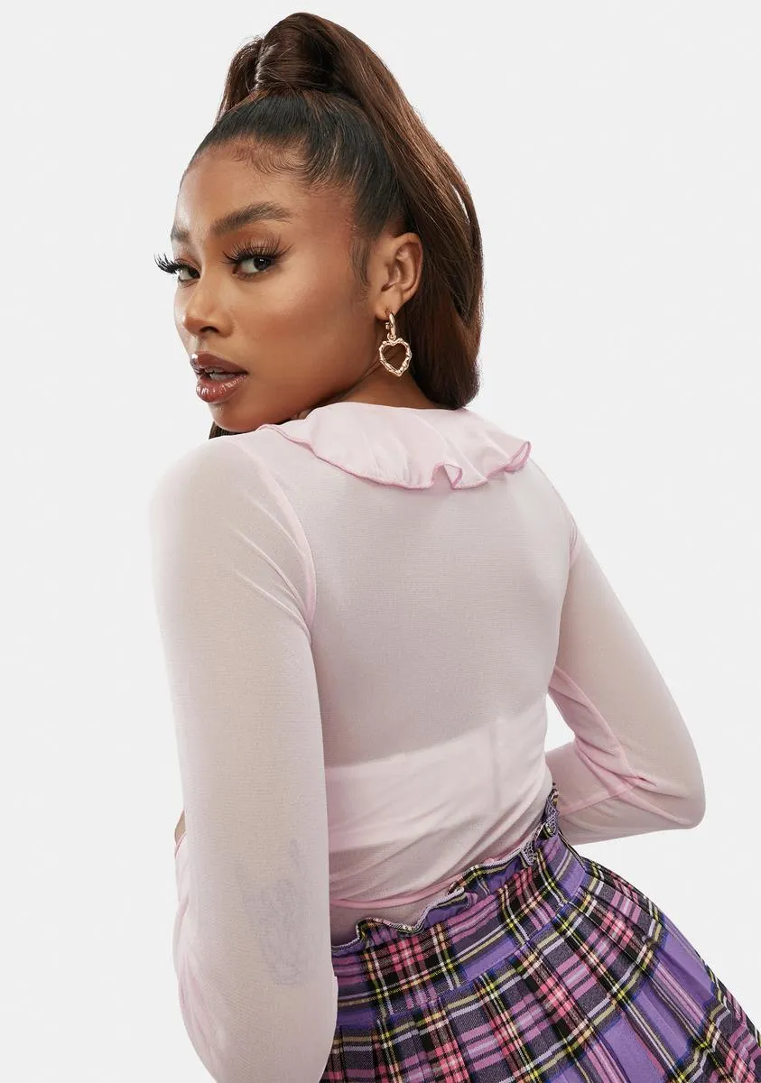 Better Watch Me Long Sleeve Crop Top sold by Dolls Kill product image thumbnail 4