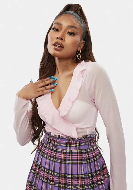 Better Watch Me Long Sleeve Crop Top sold by Dolls Kill