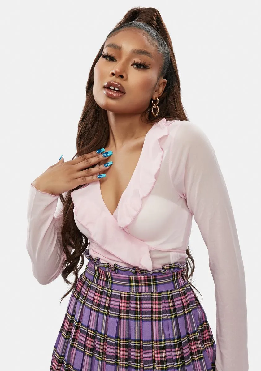 Better Watch Me Long Sleeve Crop Top sold by Dolls Kill