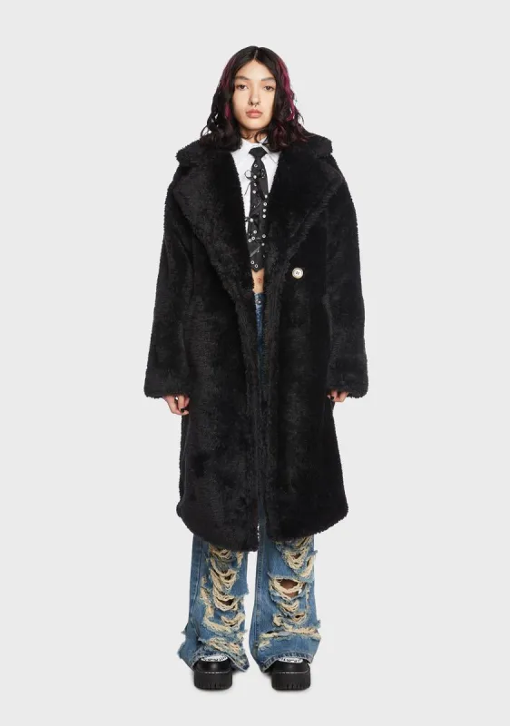 Nearly Famous Faux Fur Coat sold by Dolls Kill