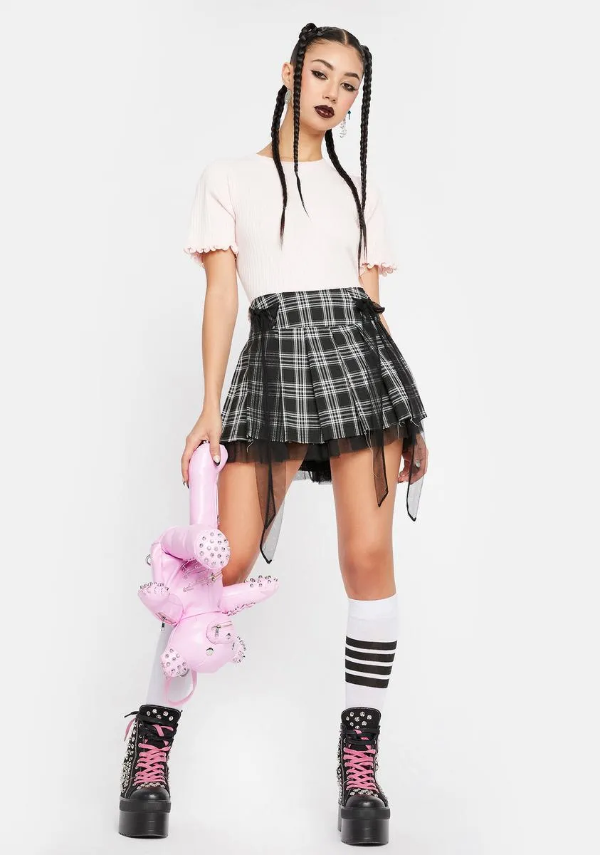 Pink Rib True Knit Crop Jersey sold by Dolls Kill product image thumbnail 3