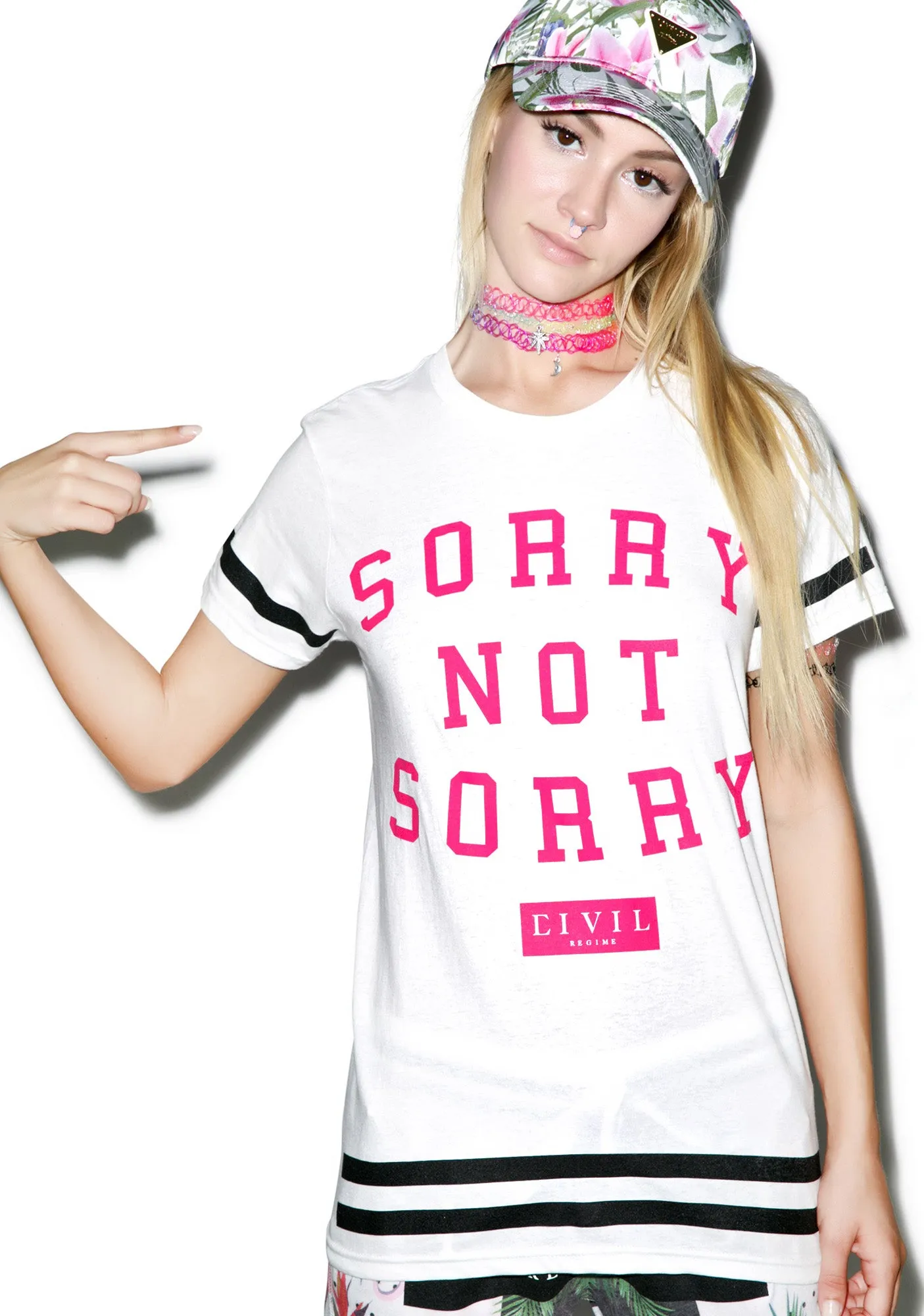 Sorry Not Sorry BF Tee sold by Dolls Kill