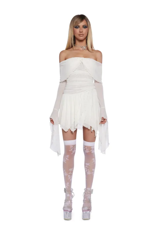 Whimsical Passage Mini Dress - White sold by Dolls Kill