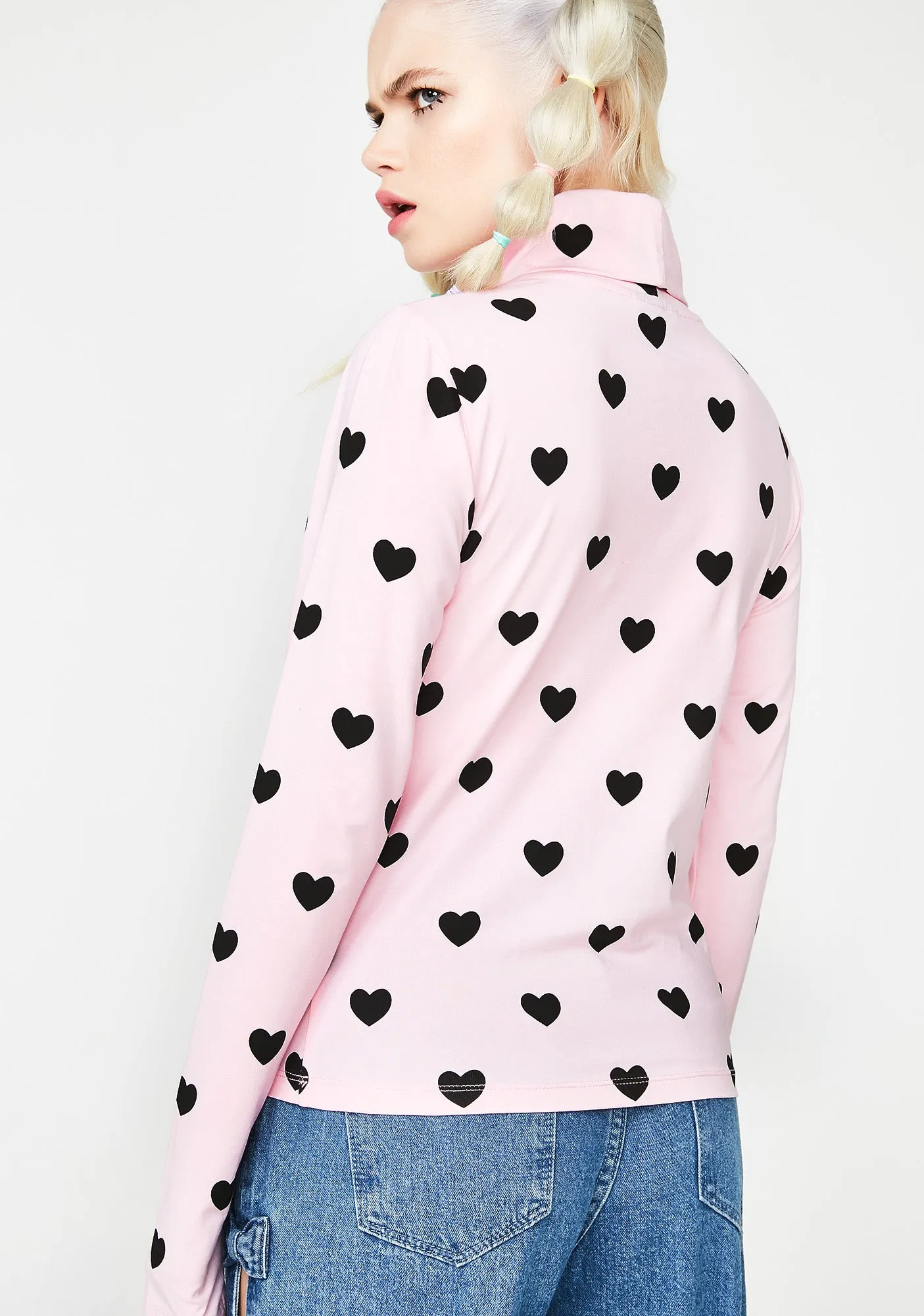 Little Hearts High Neck Top sold by Dolls Kill product image thumbnail 4