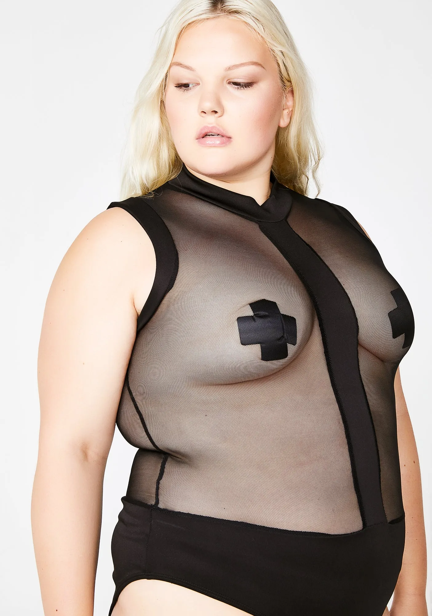 Onyx Date With The Nite Sheer Bodysuit sold by Dolls Kill product image thumbnail 3