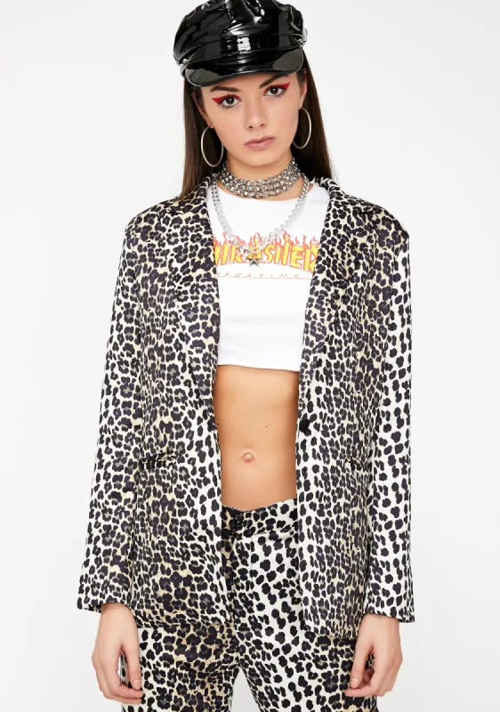 Killing 'Em Leopard Blazer sold by Dolls Kill
