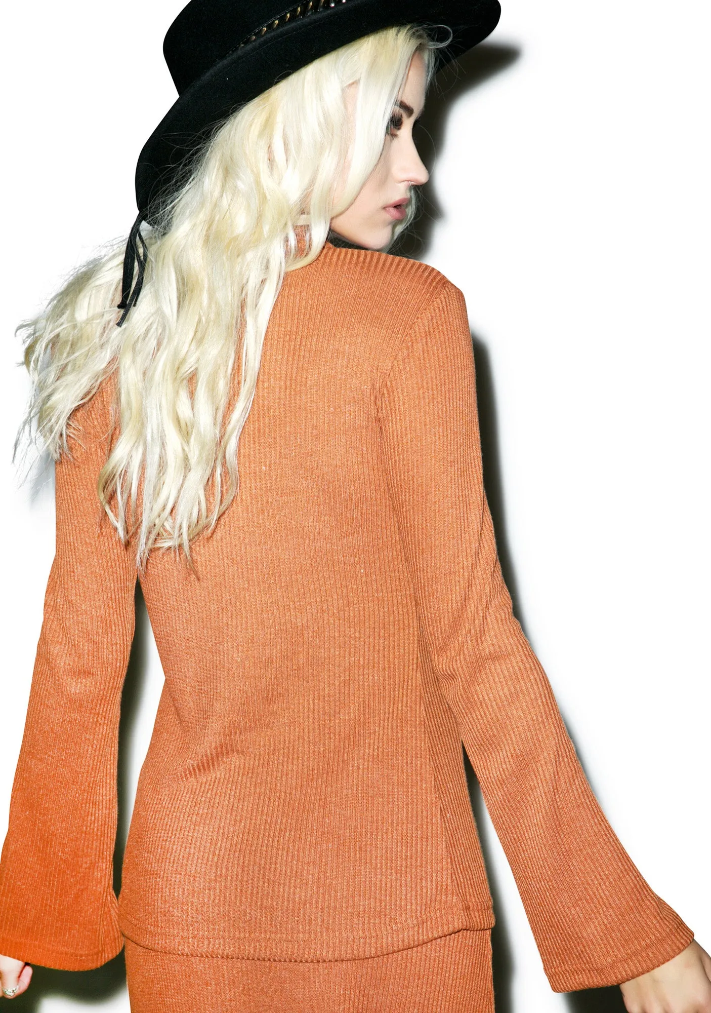 Patti Rib Flare Sleeve Top sold by Dolls Kill product image thumbnail 4