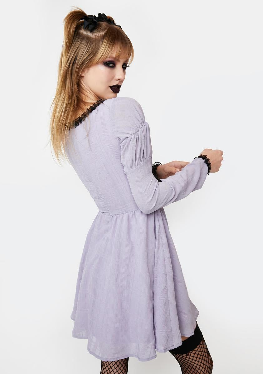 Purple Mini Dress With Lace Detailing sold by Dolls Kill product image thumbnail 4