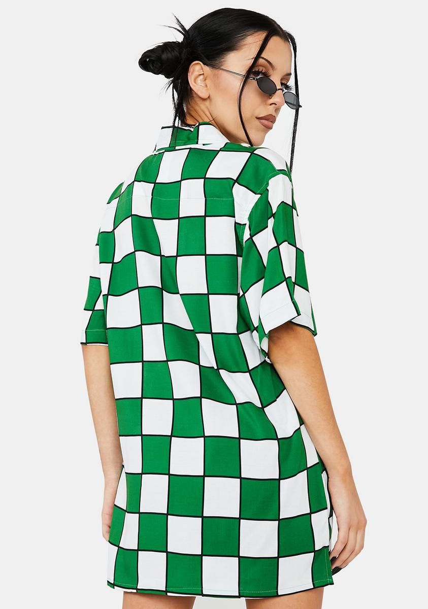 Groovy Tile 70's Collar Button Down sold by Dolls Kill product image thumbnail 4