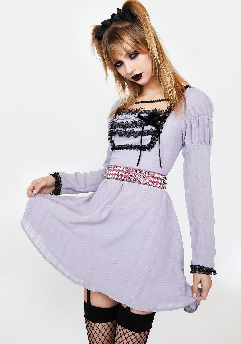 Purple Mini Dress With Lace Detailing sold by Dolls Kill product image thumbnail 2