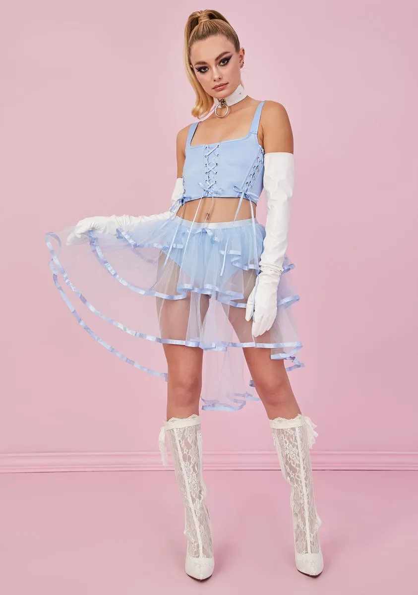 Thinking Of You Lace Up Bustier sold by Dolls Kill product image thumbnail 3