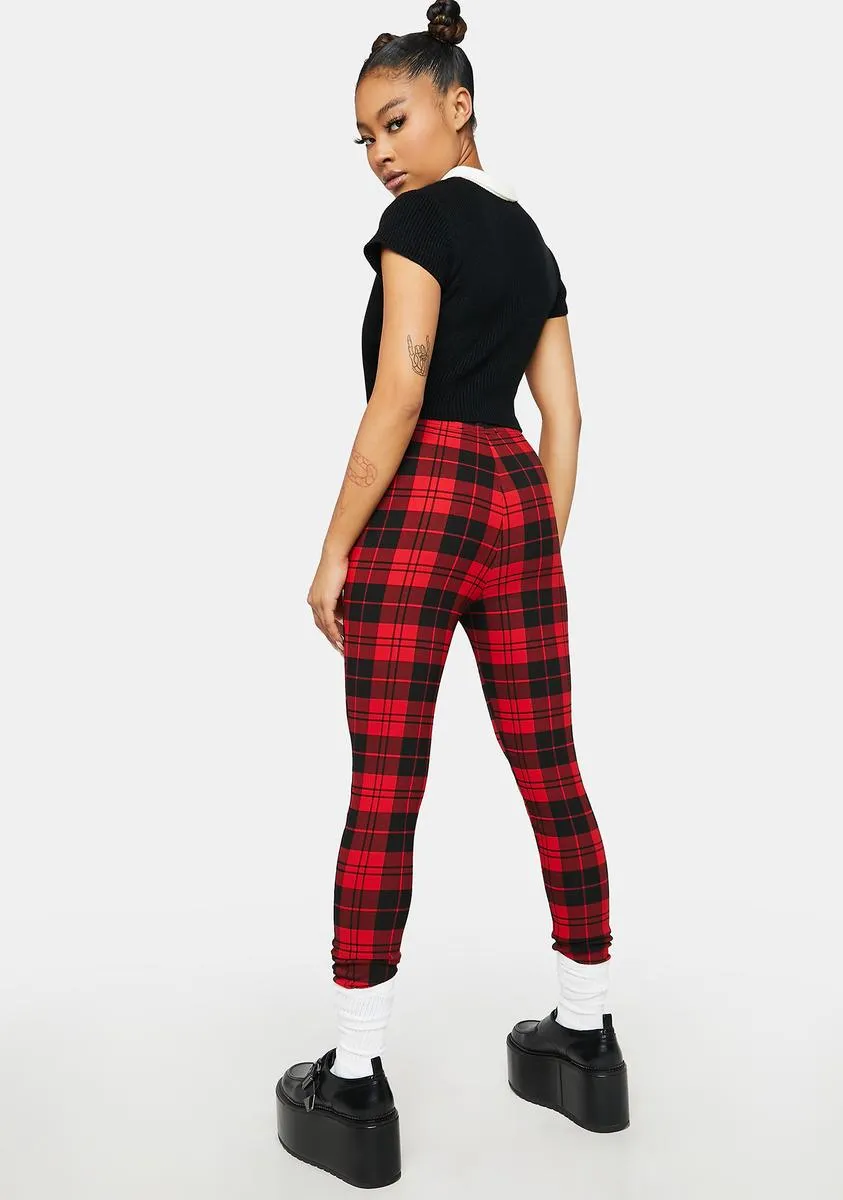 Blazed School Days Plaid Leggings sold by Dolls Kill product image thumbnail 4