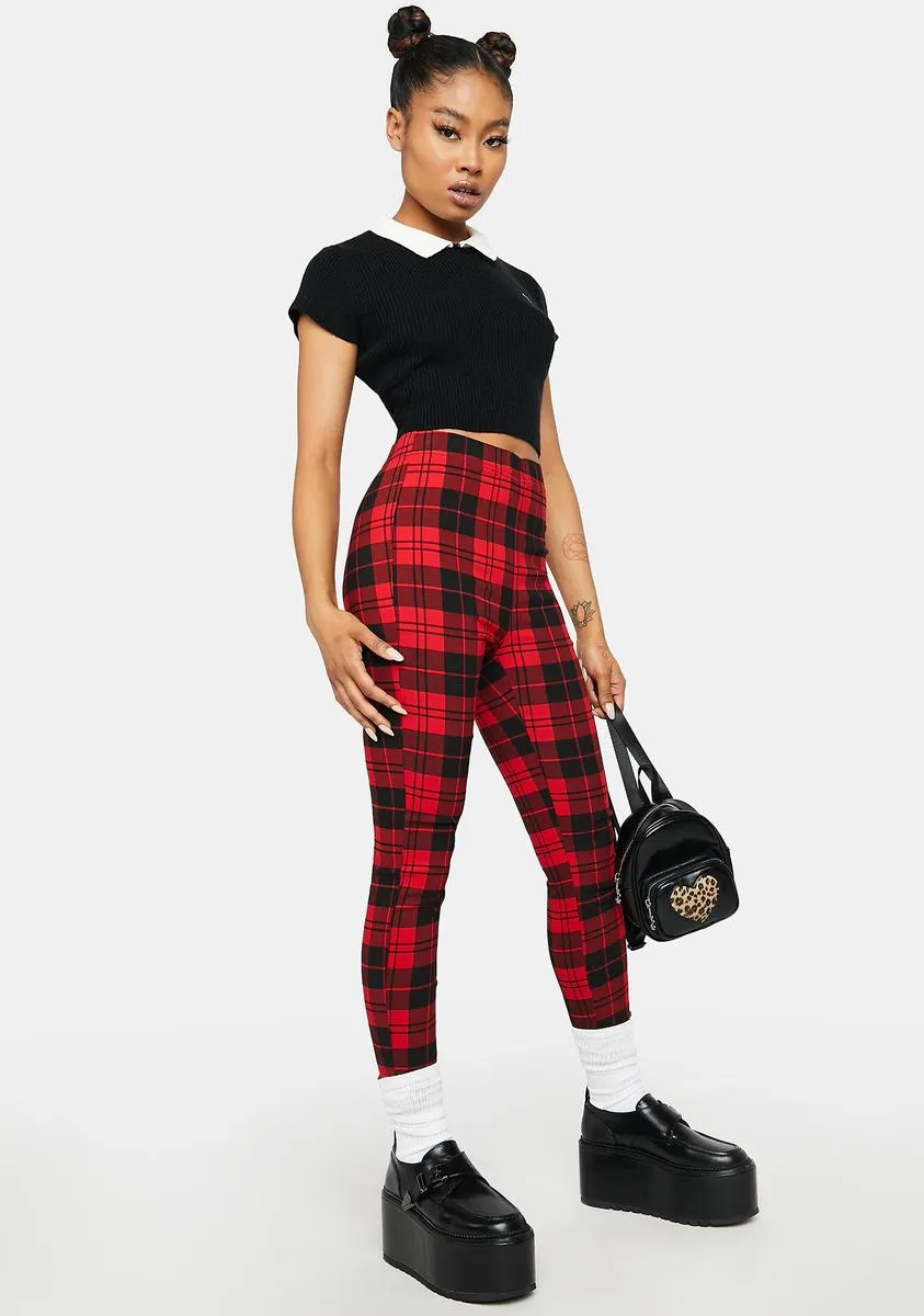 Blazed School Days Plaid Leggings sold by Dolls Kill product image thumbnail 2