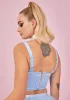 Thinking Of You Lace Up Bustier sold by Dolls Kill