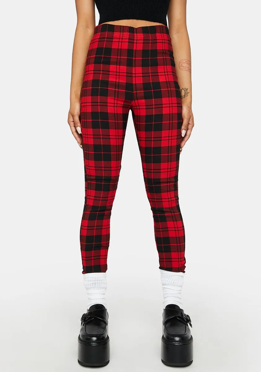 Blazed School Days Plaid Leggings sold by Dolls Kill