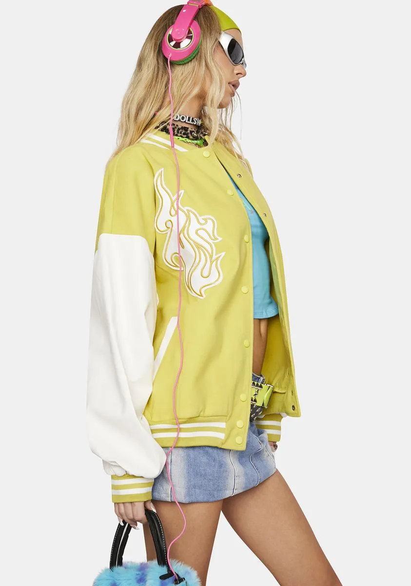 Citrus For The Team Oversized Bomber Jacket sold by Dolls Kill product image thumbnail 2