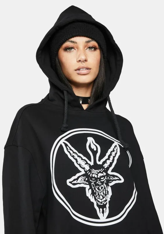 Baphomet Graphic Hoodie sold by Dolls Kill