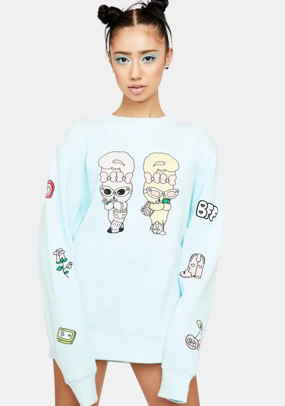 X Esther Bunny BFF's Crewneck sold by Dolls Kill