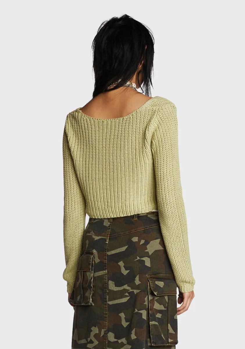 In My Best Interest Cropped Cardigan sold by Dolls Kill product image thumbnail 4