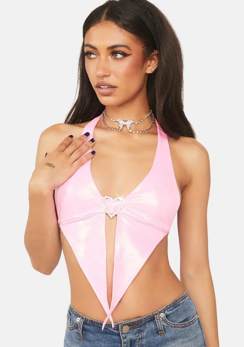 Girly Hardly Yours Halter Top sold by Dolls Kill