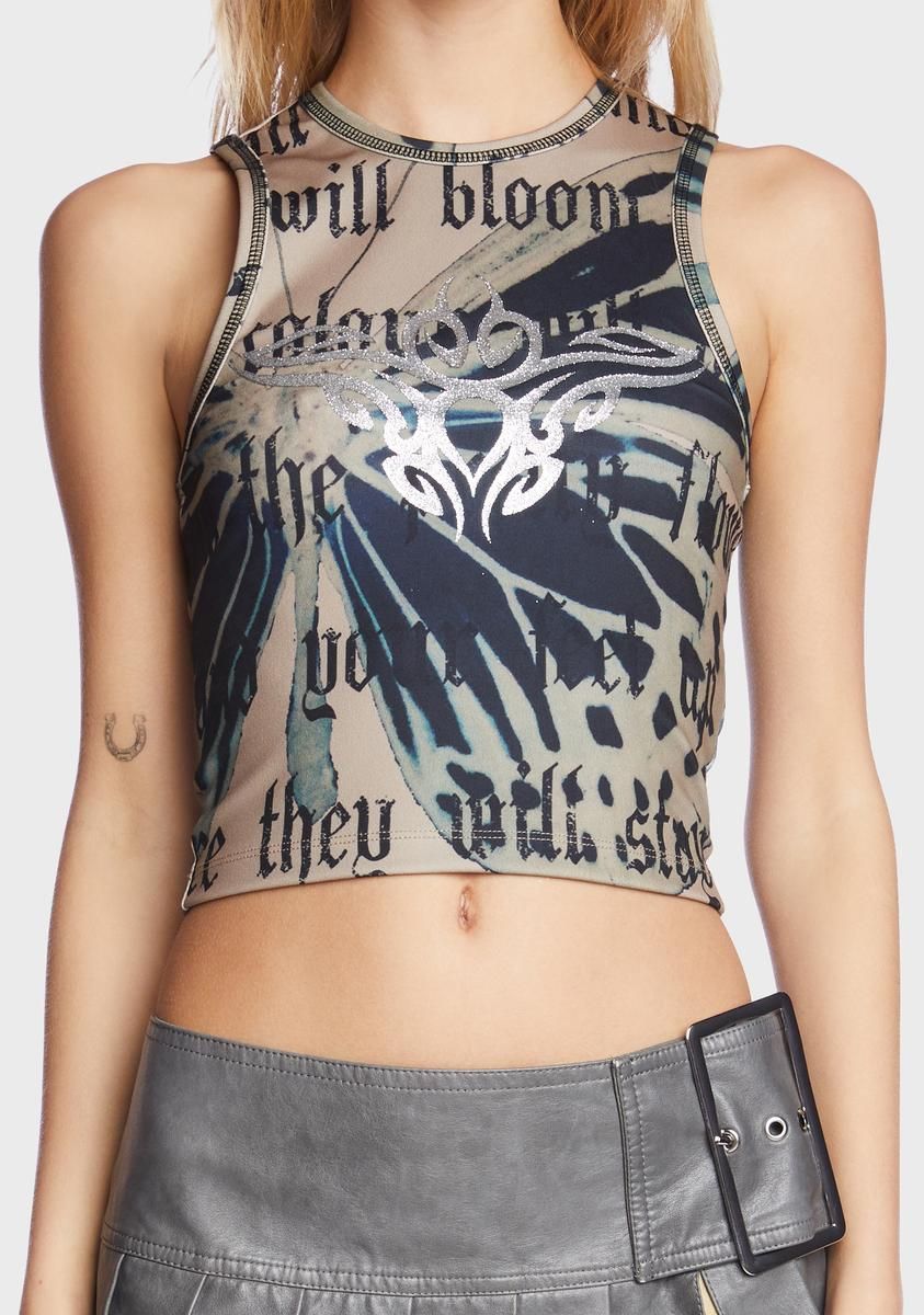 Tattoo Butterfly Tank Top sold by Dolls Kill product image thumbnail 2