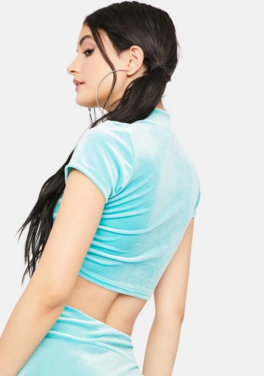 Sky Modern Angel Velour Crop Top sold by Dolls Kill product image thumbnail 4