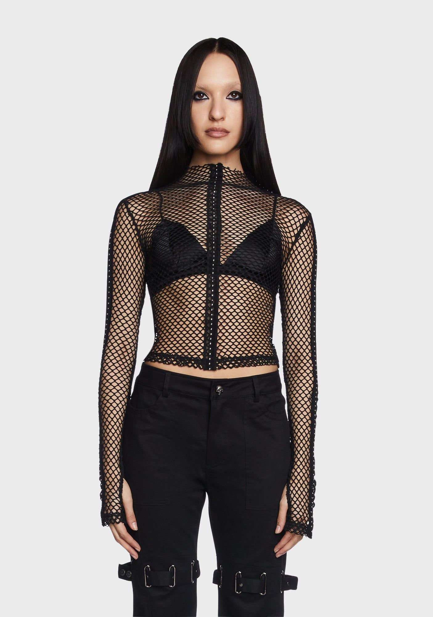 Punk Elastic Mesh T-Shirt sold by Dolls Kill