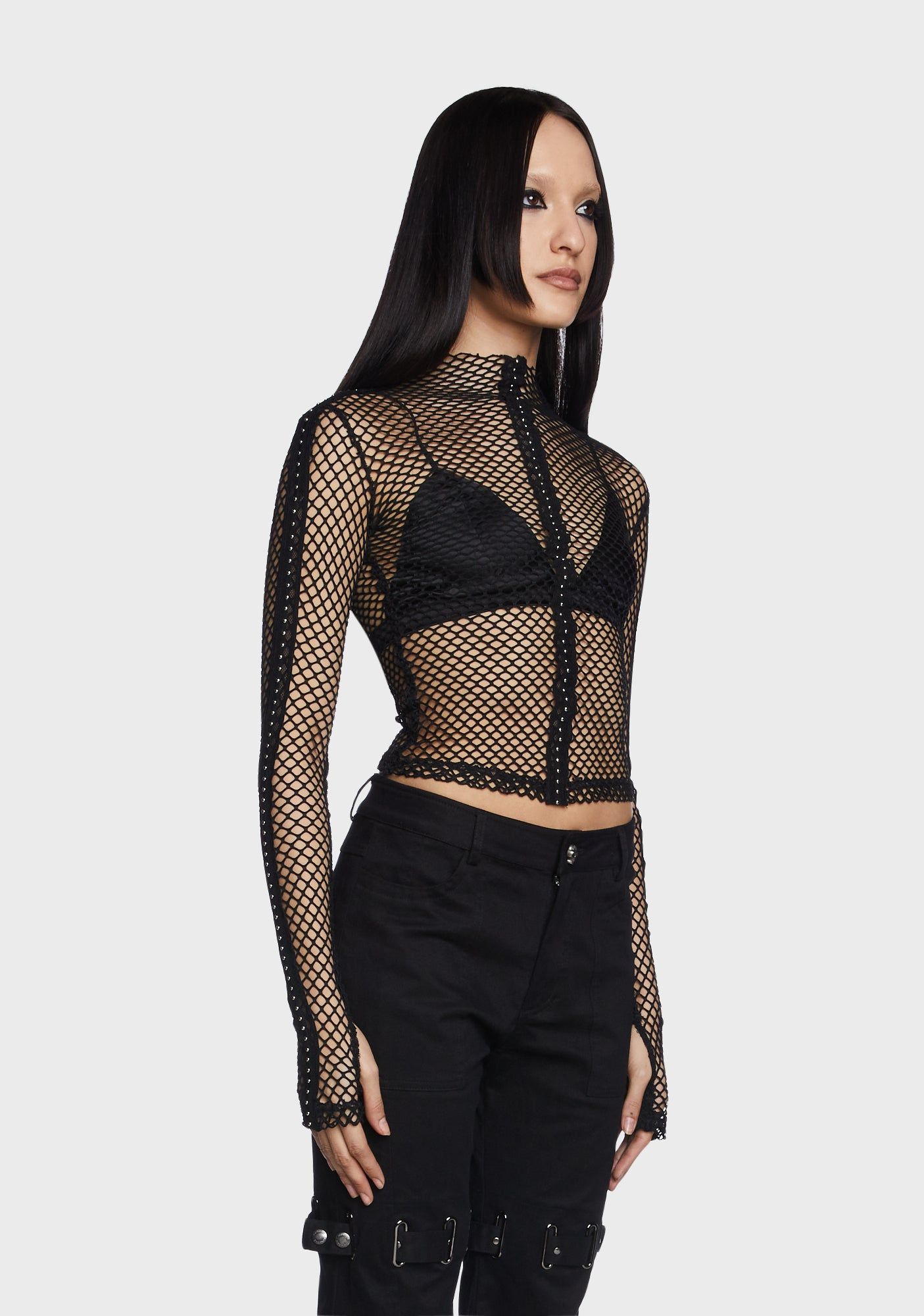 Punk Elastic Mesh T-Shirt sold by Dolls Kill product image thumbnail 4
