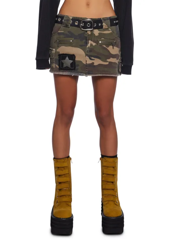 Not A Phase Cargo Mini Skirt sold by Dolls Kill